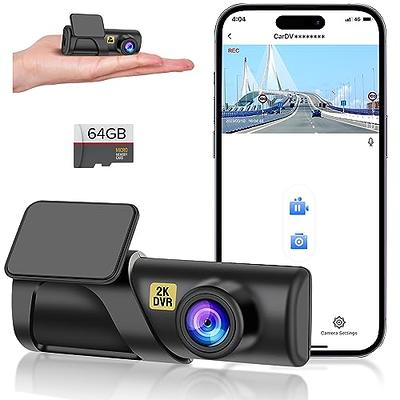 OMBAR Dash Cam 2K Built-in WiFi, Dash Camera for Cars with 0.96 LCD  Display, Car