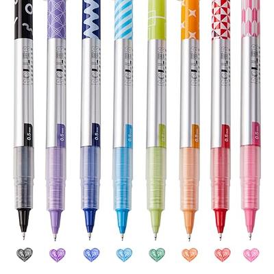 Rosyposy Color Note Gel Pen and Highlighter Set / Set of 5 Aesthetic Colored  Ink Gel Pen Set, Retractable Gel Pen Set, ST Nib Gel Pen 