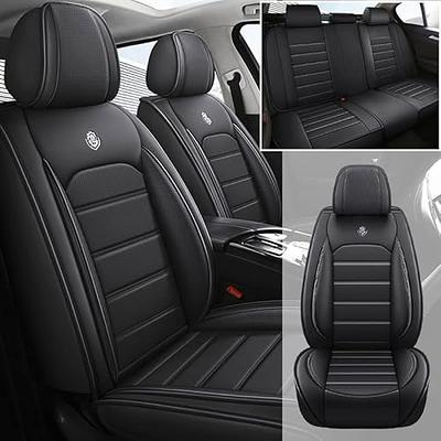 FREESOO Car Seat Covers Full Set, Leather Seat Cover Breathable Automotive  Cushion Accessories with Lumbar Support Universal Fit 5 Passenger Vehicle  (Black White 9) - Yahoo Shopping