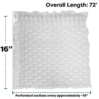 16x72' Inflatable Bubble Cushioning Wrap Roll with Hand Pump - Durable,  Lightweight Packaging Protection - Perforated Every 19 Inches