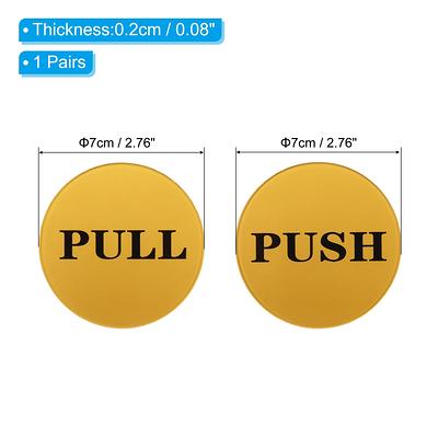 2.8 Push Pull Door Sign, 2 Pairs Acrylic Self-Adhesive Sign - Yahoo  Shopping