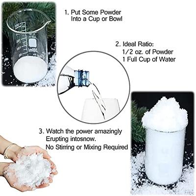  Let it Snow Instant Snow Powder, Made in The USA Premium Fake  Snow, Great for Holiday Artificial Snow Decorations and Slime