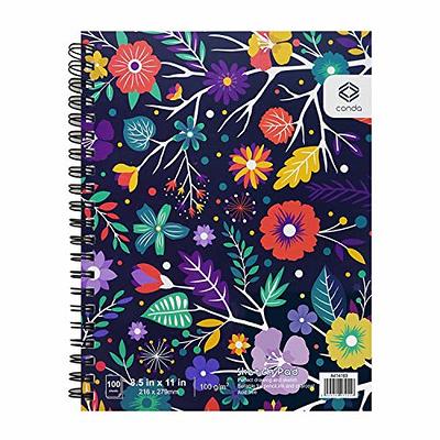 5.5 x 8.5 Sketchbook - Mini Sketch Book - 100 Sheets (68 lb/100gsm) Sketch  Pad, Acid-Free Drawing Paper Top Spiral Sketchpad for Dry Media. :  : Home & Kitchen