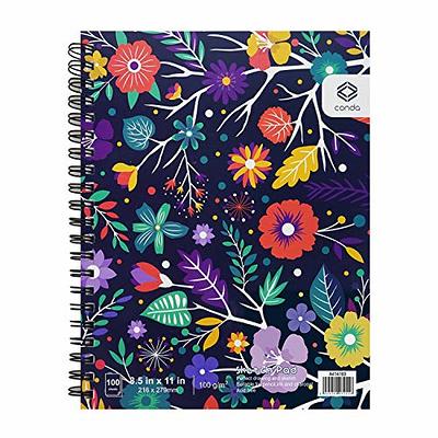 Sketch Book 100 Sheets Hardcover Spiral Bound Sketchbook Drawing Paper Art  Supplies For Students Painting Enthusiasts Artists : : Home