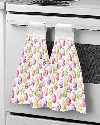 2pcs Kitchen Hand Towels,Kitchen Hanging Tie Towel For Wiping Hands,Highly  Absorbent & Quick Drying Dish Towels,Super Absorbent and Lint Free Towels  For bathroom,Washroom Hand Towels