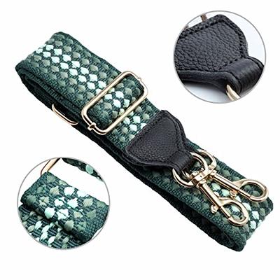 LaViePool Wide Purse Straps Replacement Crossbody Guitar Straps for  Handbags Cowhide Genuine Leather Ends Embroidered Shoulder Strap Jacquard