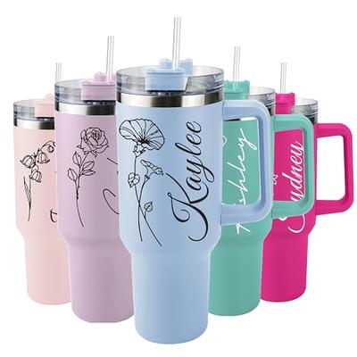 Personalized Stainless Steel Travel Coffee Mug With Handle