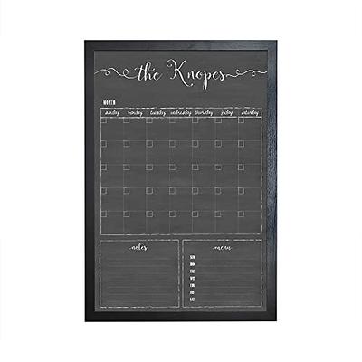 2023 Calendar, Dry Erase Personalized Chalkboard Calendar 24x36 Framed Wall  Calendar - Yahoo Shopping