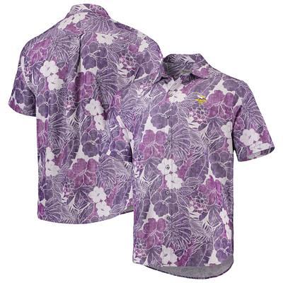 Tommy Bahama Minnesota Vikings White Tide Breaker IslandZone Camp Button-Up  Shirt