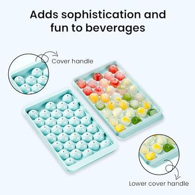 Food-grade Silicone Ice Cube Tray with Lid and Storage Bin for Freezer,  Easy-Release 36 Small Nugget Ice Tray with Spill-Resistant Cover&Bucket