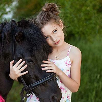 Silver Girl And Horse Necklace For Girls, Horse Jewellery Gifts