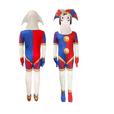 The Amazing Digital Circus Cosplay Costume Anime Clown Pomni Jax ragatha  Costumes Jumpsuit Mask Halloween for kids boy girls