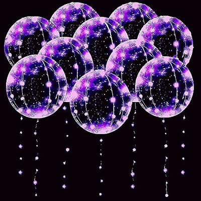LED Bobo balloons 10 PACKS,20 Inches with String Lights Helium Style Glow  Bubble Balloons for Christmas Wedding Birthday Valentines Day Halloween  Party Supplies Decorations (Purple) - Yahoo Shopping