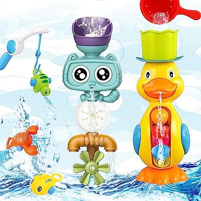 Bath Toys Floating Boat Train with Silicone Bath Toys, 9Pcs Mold