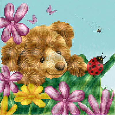 DIAMOND DOTZ Honey Pot Bear Hide & Seek Diamond Painting Kit