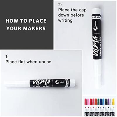 VILMA Liquid Chalk Markers Window Markers for Cars Glass pens Wet Erase  Markers Washable Blackboard Markers for Car Window, Mirrors,Signs,Crafts,  2MM Tip 12 Pack,12 Colors - Yahoo Shopping