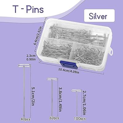 Assorted Sizes, T-pins, T Pins For Blocking Knitting, Wig Pins, T