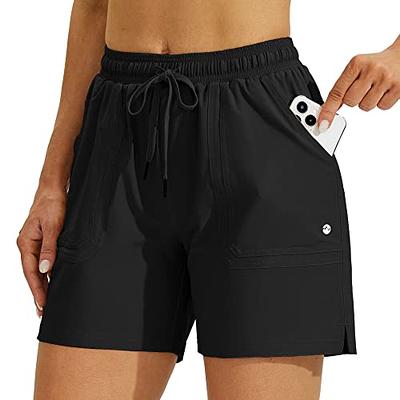 Aurefin Girls Athletic Shorts, Lightweight Running Shorts for Teen Girls  Kids Sports Active Short with Zip Pocket and Elastic