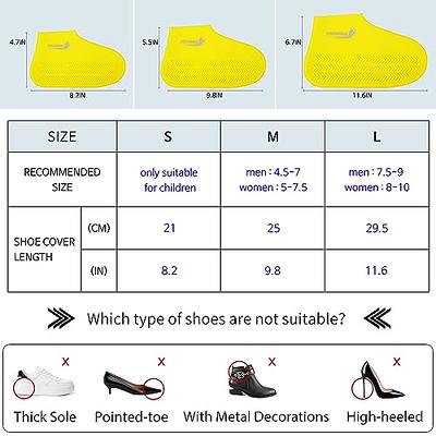 VBoo Waterproof Shoe Covers, Non-Slip Water Resistant Overshoes Silicone  Rubber Rain Shoe Cover Outdoor cycling Protectors apply to Men, Women, Kids  (Large, Black) Large Black