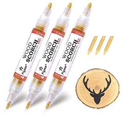 Scorch Marker Woodburning Pen Tool with Foam Tip and Brush, Non-Toxic Marker  for Burning Wood, Chemical Wood Burner Set, Do-it-Yourself Kit for Arts and  Crafts