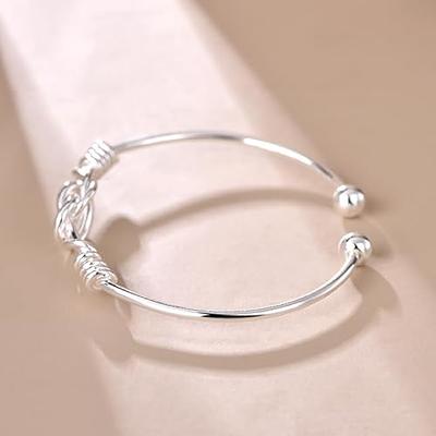 Abiotp Sterling Silver Bangle Bracelets for Women 925 silver Cuff Bracelet  Adjustable Jewelry Fashion Simple Open Bangles Cuff Jewelry for Women Mom  Wife Mothers Day Valentine Gift (Bracelet - C6) - Yahoo Shopping