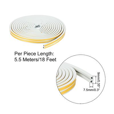 Weather Stripping Door Seal Strip,Self-Adhesive Rubber D-Shape Door Weather  Stripping Sealers for Door Frame Window Insulation Large Gap (40Ft, Black)  - Yahoo Shopping