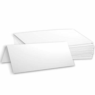 Hamilco Blank Tent Name Place Table Cards 3 1/2 x 11 Folded Card