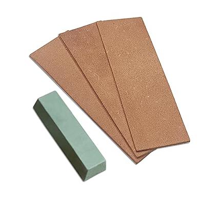 Brown Leather Strop with Compound - Get Razor-Sharp Edges with