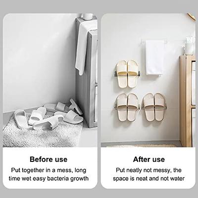 Yocice Wall Mounted Shoes Rack 6Pack with Sticky Hanging Strips, Plastic  Shoes Holder Storage Organizer,Door Shoe Hangers (SM03-White-6)