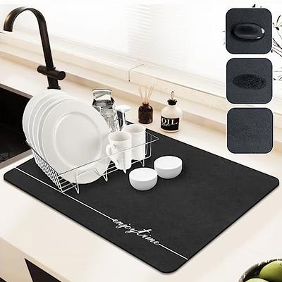 Coffee Mat Rubber Backed Absorbent Dish Drying Mat for Kitchen  Counter-Coffee Bar Accessories Fit Under Coffee Maker - AliExpress