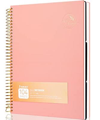 Huhuhero 5 Subject Notebook, College Ruled Spiral Notebook, 7.6 x 10.5  Hardcover Spiral Journal for Women Men, 100GSM Thick Paper Journal for  Wirting Work Note Taking, College School Supplies - Yahoo Shopping