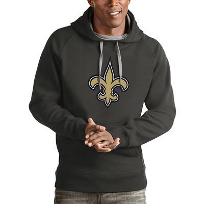 Men's Pittsburgh Steelers Antigua Heather Gray Victory Chenille Pullover  Sweatshirt