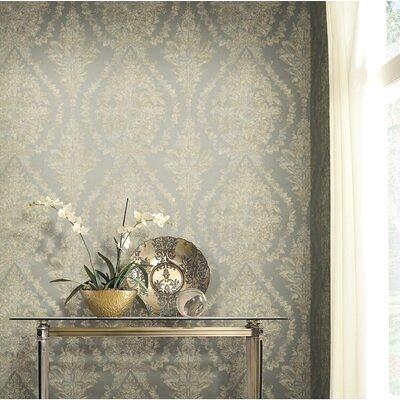 Chesapeake Waylon Denim Faux Fabric Wallpaper, Blue