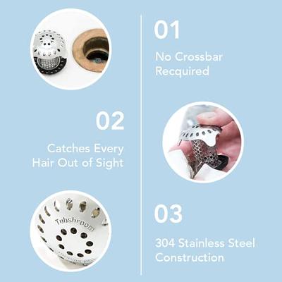 TubShroom Ultra Revolutionary Bath Tub Drain Protector Hair Catcher/Strainer/Snare,  Stainless Steel, Stainless Combo