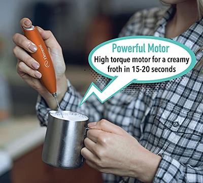 Simple Craft Milk Frother Handheld Drink Mixer - Mini Coffee Frother  Electric Handheld Foamer With Stainless Steel Whisk & Stand - Portable  Frother