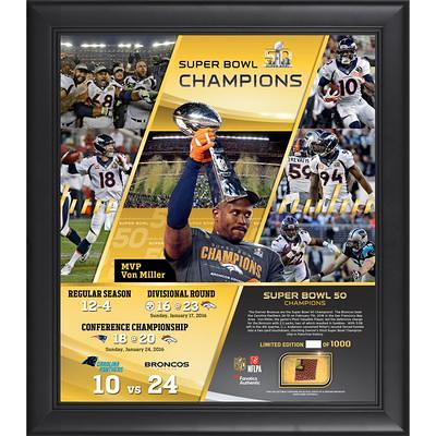 Los Angeles Rams Super Bowl LVI Champions Framed 10'' x 30'' Panoramic with  a Piece of Game-Used Football