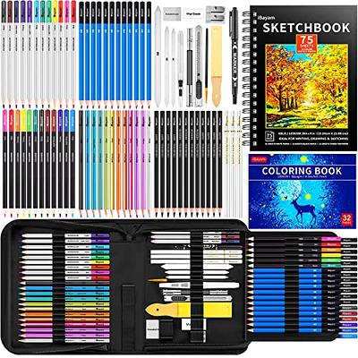 H & B Sketch Set, Colored Sketching Pencils, Watercolor & Metallic Pencil,  Art, Drawing & Sketching Pencil For Adult & Child (48Pcs Kit) 