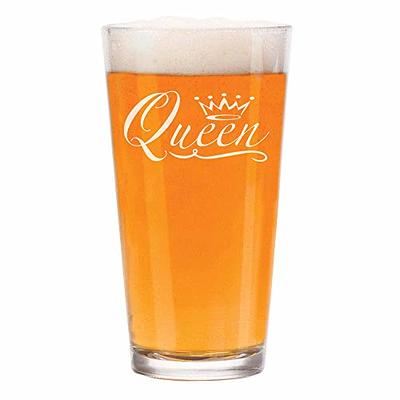 MIP Brand 16 oz Beer Pint Glass Queen Fancy - Yahoo Shopping