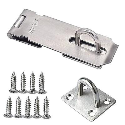 1 Set Door Lock Latch Cabinet Locks with Keys Hasp Lock Safety Gate Latches  