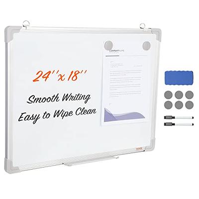 TRIPOLLO Magnetic Whiteboard 24 x 18 Inches Magnetic Dry Erase Board with 1 Dry Eraser 3 Dry Erase Markers Silver Aluminum Frame Excellent for Office