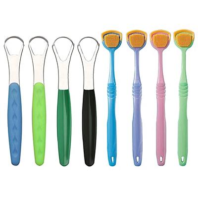  Tongue Brush, Tongue Scraper, Tongue Cleaner Helps Fight Bad  Breath, 4 Tongue Scrapers, 4 Pack (Blue&Green&Orange&Red) : Health &  Household