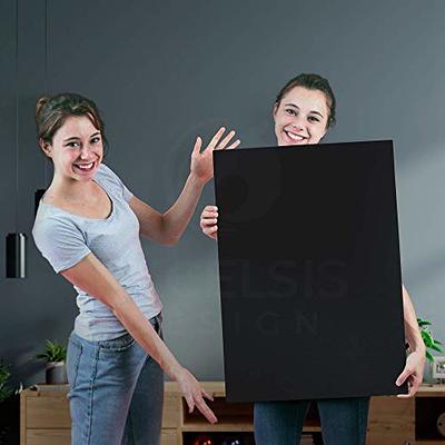 Excelsis Design 15 Pack Foam Board 20x24 Inches, Black Foam Board 3/16  Inch Thick Black Core Mat