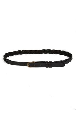 Braided Leather & Linen Elastic Belt by Torino