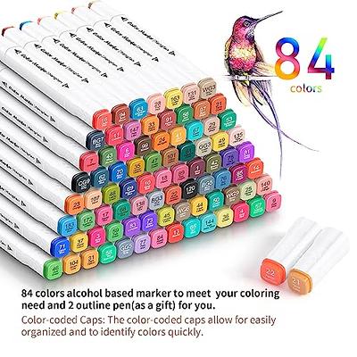 Dual Tip Paint Pens Adult Coloring Books Markers, 24 Colors Fine&Broad  Point Water Based Artist Art Markers Highlighters - AliExpress