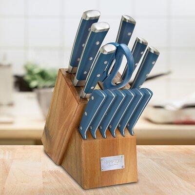 Farberware 14-Piece Triple Rivet Cutlery Acacia Wood Block Set