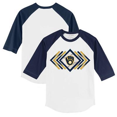 Youth Tiny Turnip White/Navy Minnesota Twins Teddy Boy 3/4-Sleeve Raglan T-Shirt Size: Small