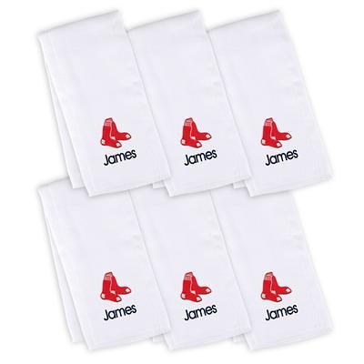 Boston Red Sox Newborn & Infant Personalized Bib & Burp Cloth Set - White