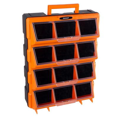 DEWALT Plastic 12-Compartment Small Parts Organizer Flip Bin, Black - Yahoo  Shopping