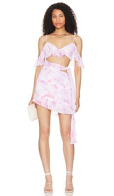 Lovers + Friends Revolve Hot Pink Milo One Shoulder Mini Dress