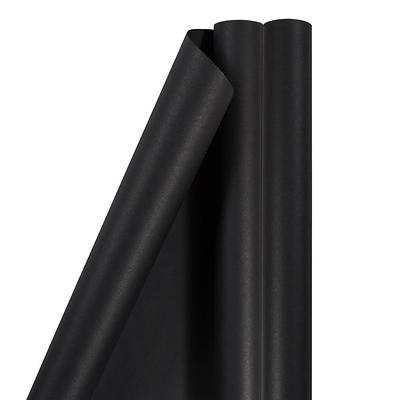 JAM Paper Gift Wrap - Glossy Wrapping Paper - 25 Sq Ft - Black - Roll Sold  Individually - Gift Wrap - Glossy Wrapping Paper - 25 Sq Ft - Black 